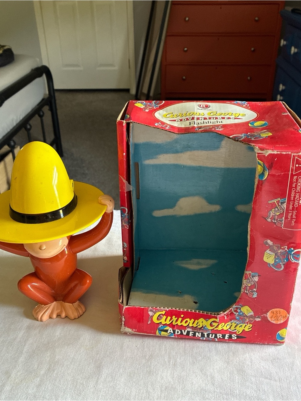 Curious George Flashlight Yellow Hat Figure - Classic Kids Action Toy Untested